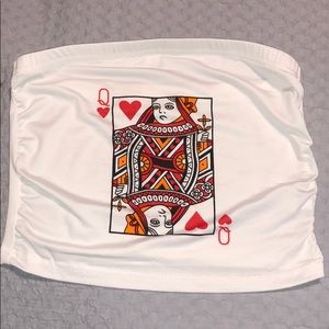 Queen of hearts tube top
